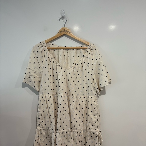 Madewell Lorelei Mini Dress in Clip Dot  Polka Dot Short Sleeve Dress - Picture 6 of 11